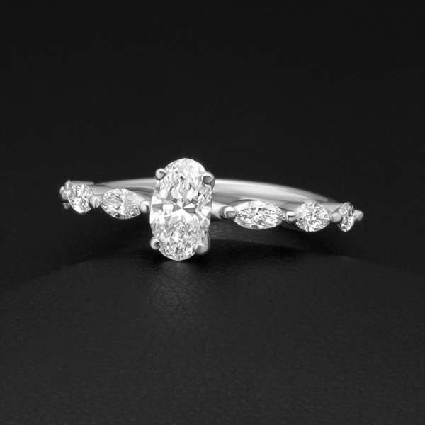 Pristine Oval Diamond Ring