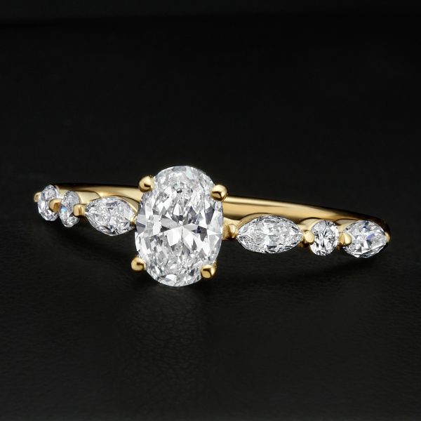Oval Solitaire Diamond Ring