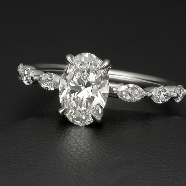 Classic Oval Diamond Ring Design