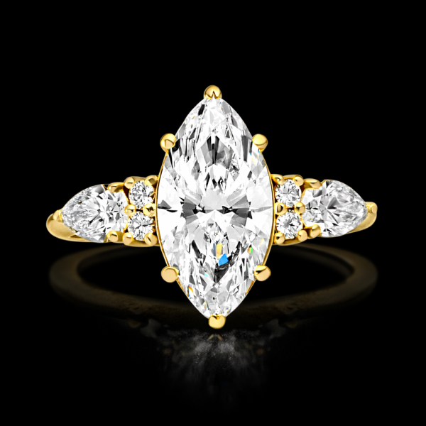 Marquise Center-Stone Diamond Ring
