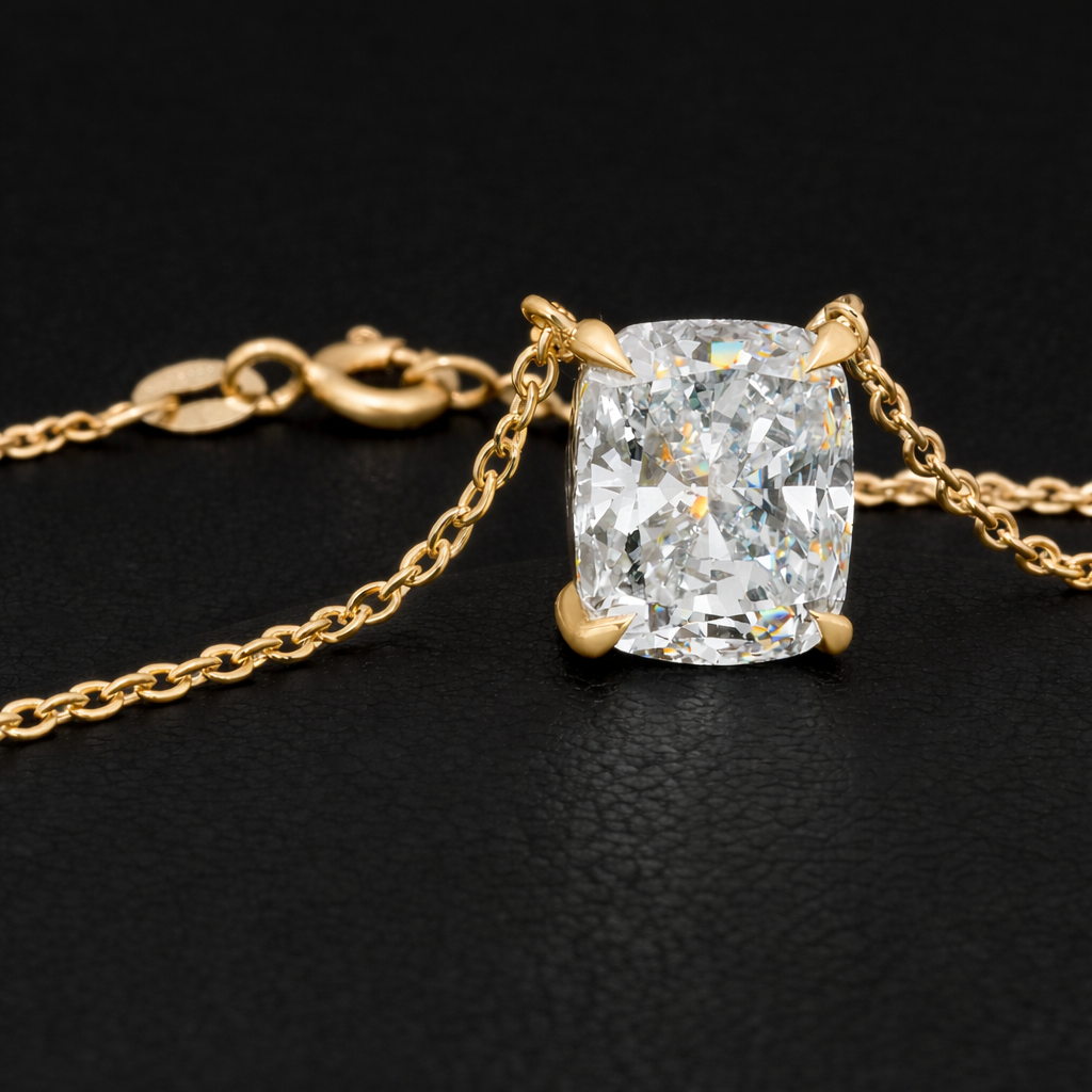 Luxury Cushion Silhouette Pendant