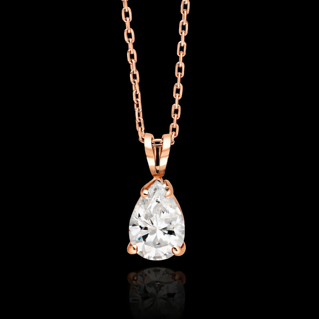 Timeless Pear-Cut Diamond Pendant