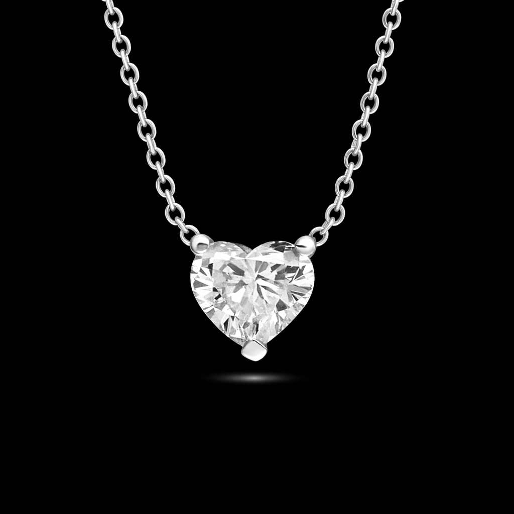 Heart-Shaped Diamond Pendant