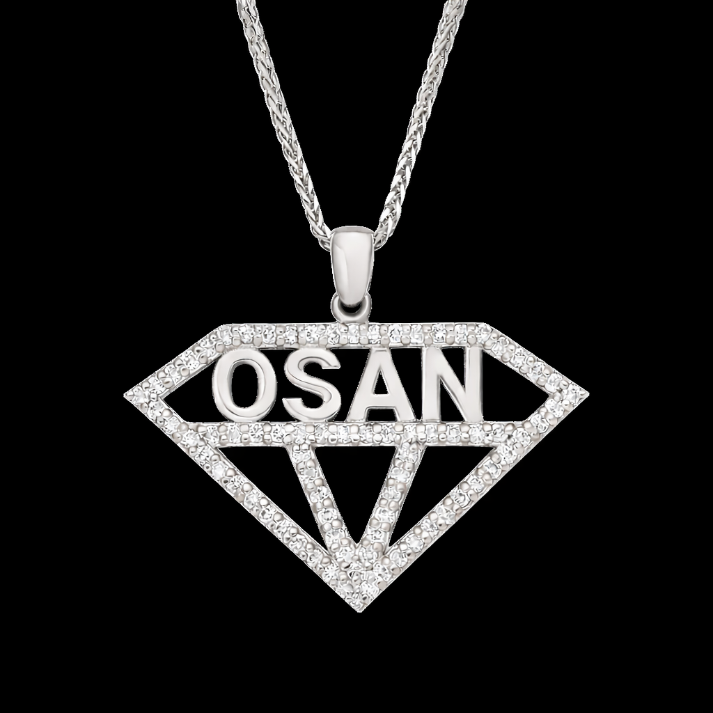 Kite-shaped Diamond Pendant